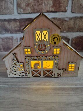 MAKE Market Christmas Noel LED Wood Decor Christmas Barn